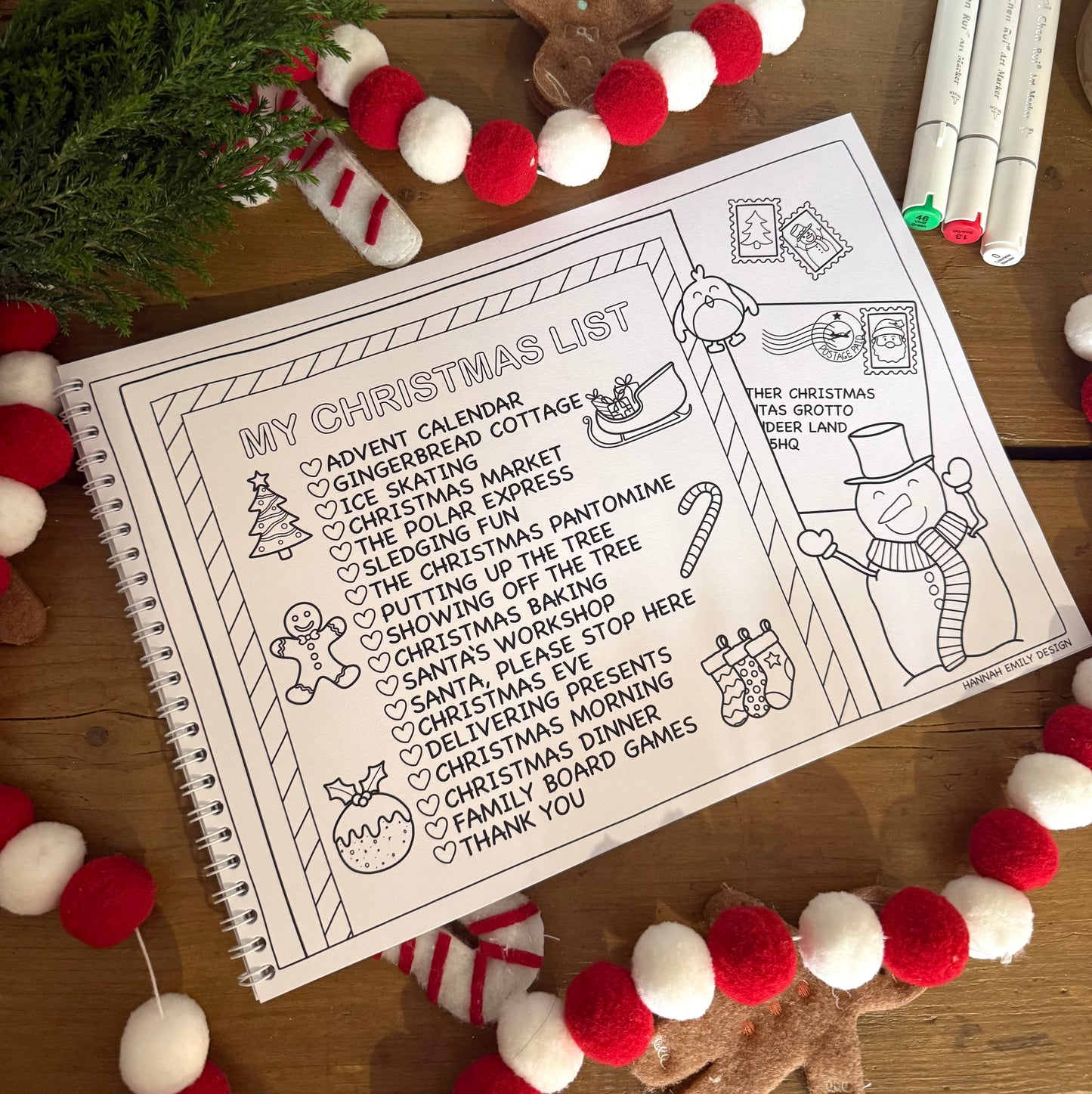 Christmas colouring book