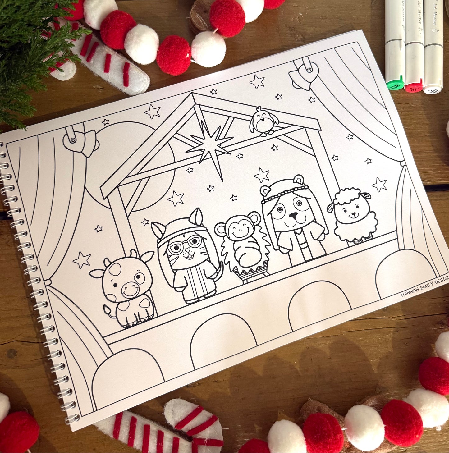 Christmas colouring book