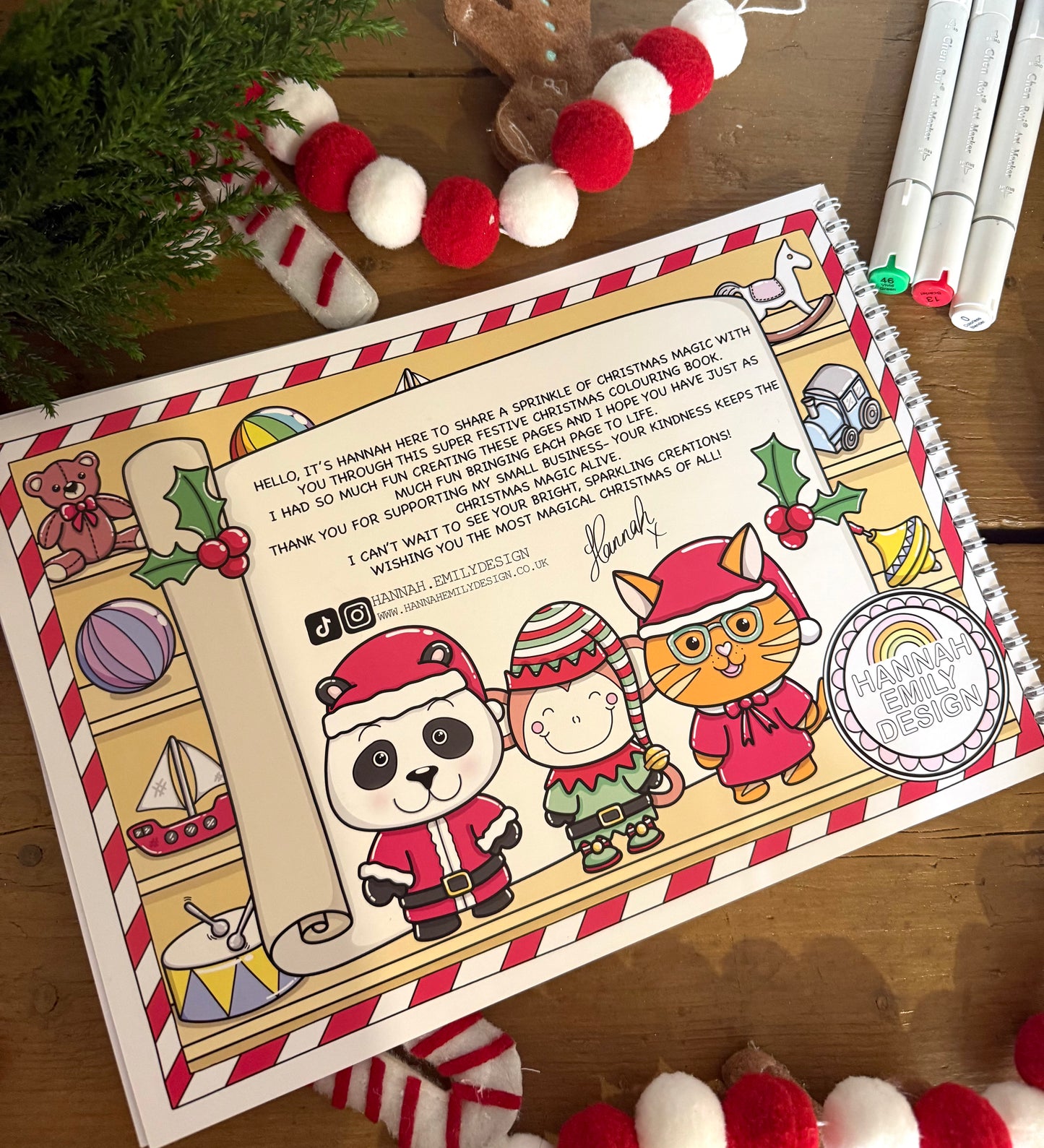 Christmas colouring book