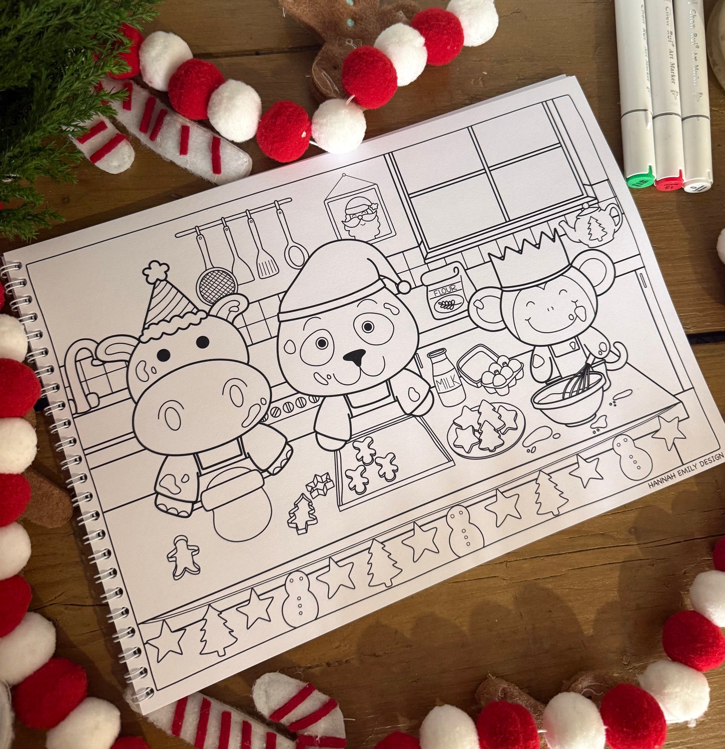 Christmas colouring book